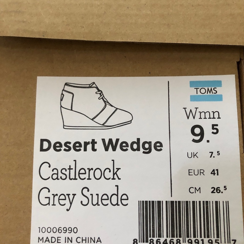 Toms Desert Wedge- gray